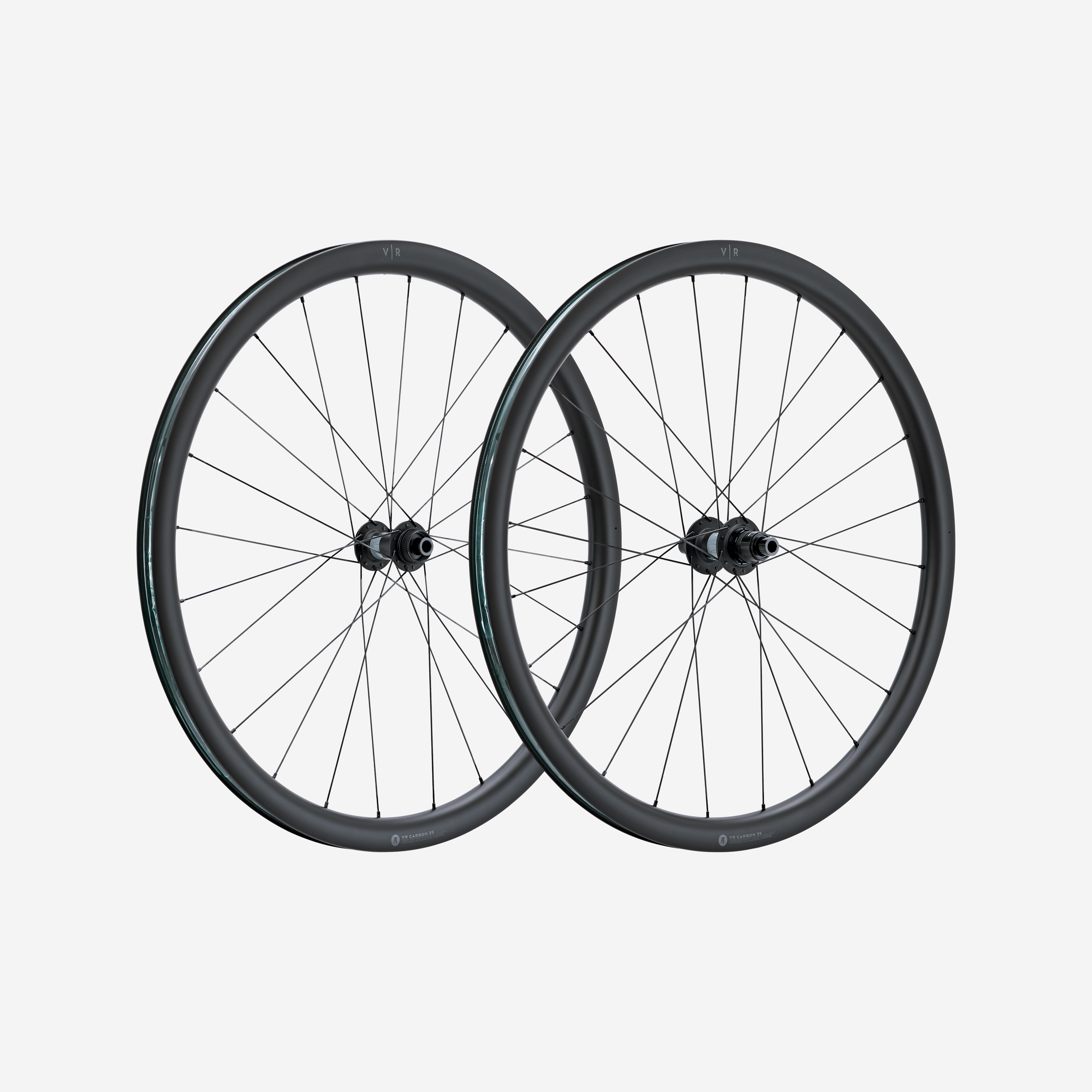 Decathlon UK VAN RYSEL Pair Of Vr 35 Tubeless A Disc Compatible Carbon Wheels SRAM Xdr | FREE Click & Collect at Stores and Asda. 365 Days return available.