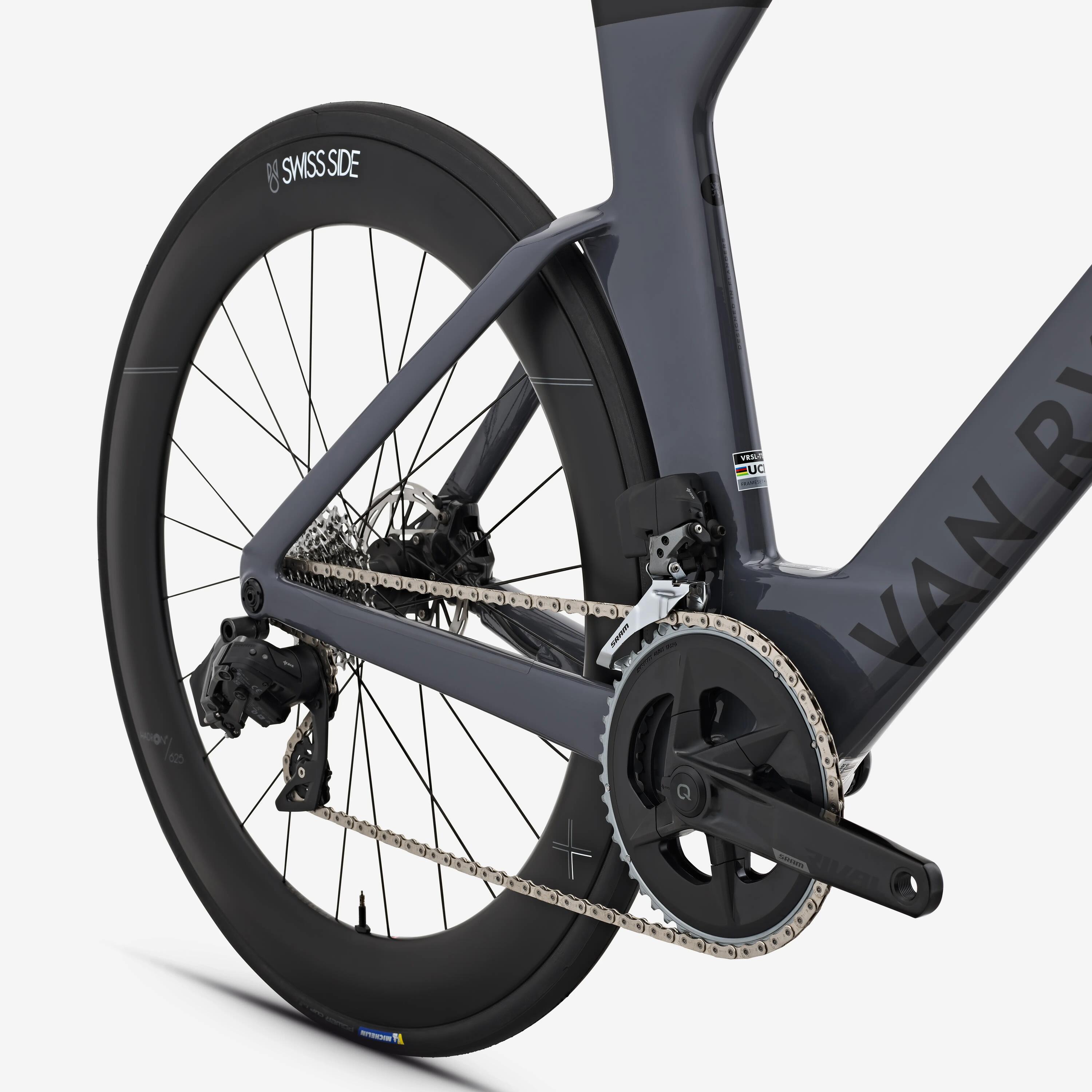 Bicicletă triatlon SRAM Rival AXS 2x12v senzor de putere XCR Gri 6/19