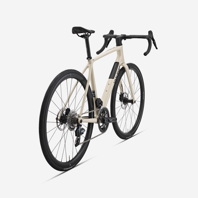 Bicicletă de șosea carbon SRAM Rival AXS E1 2x12v, EDR CF Bej