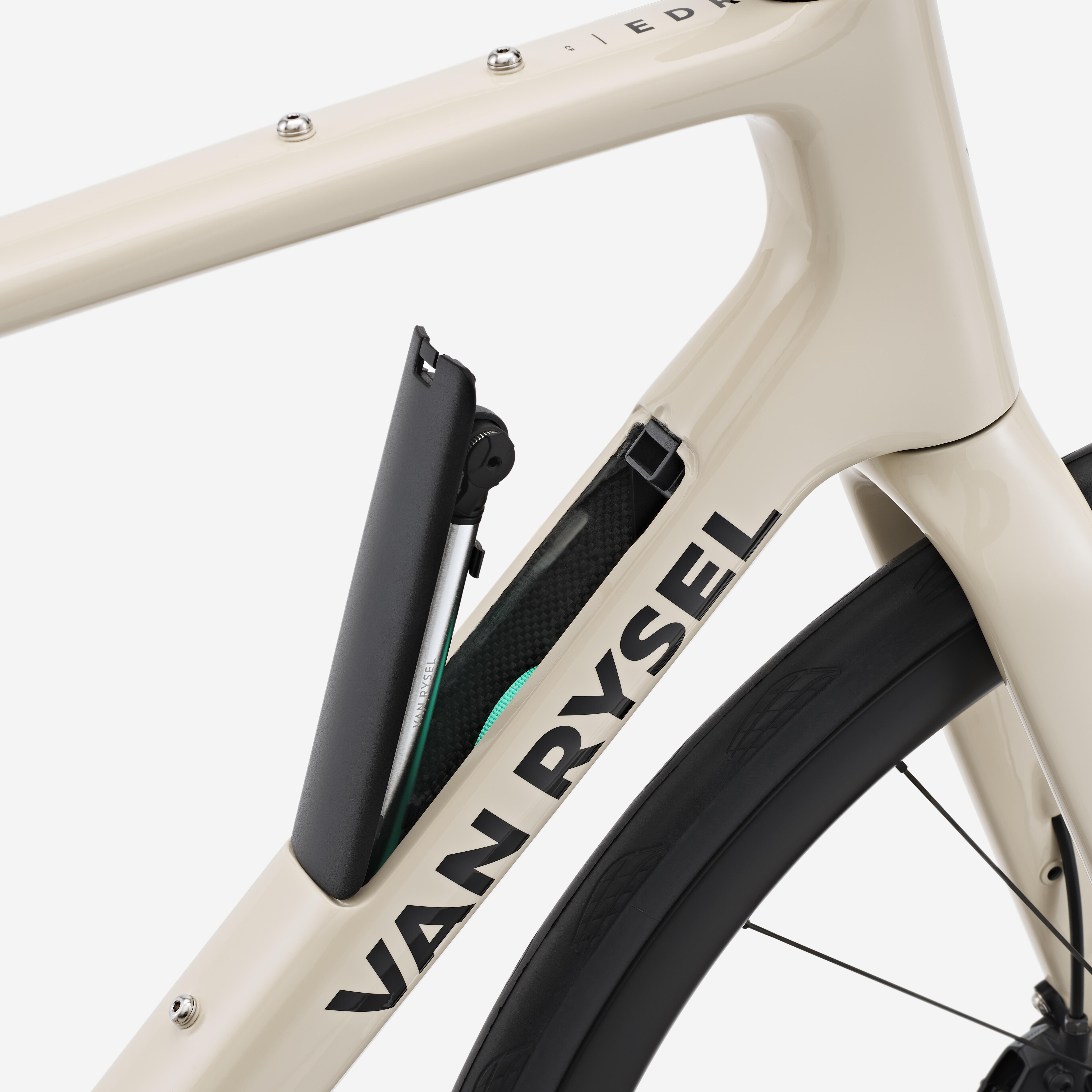 VAN RYSEL Cestný bicykel EDR CF Rival AXS E1 2×12 karbón béžový L · záber 9