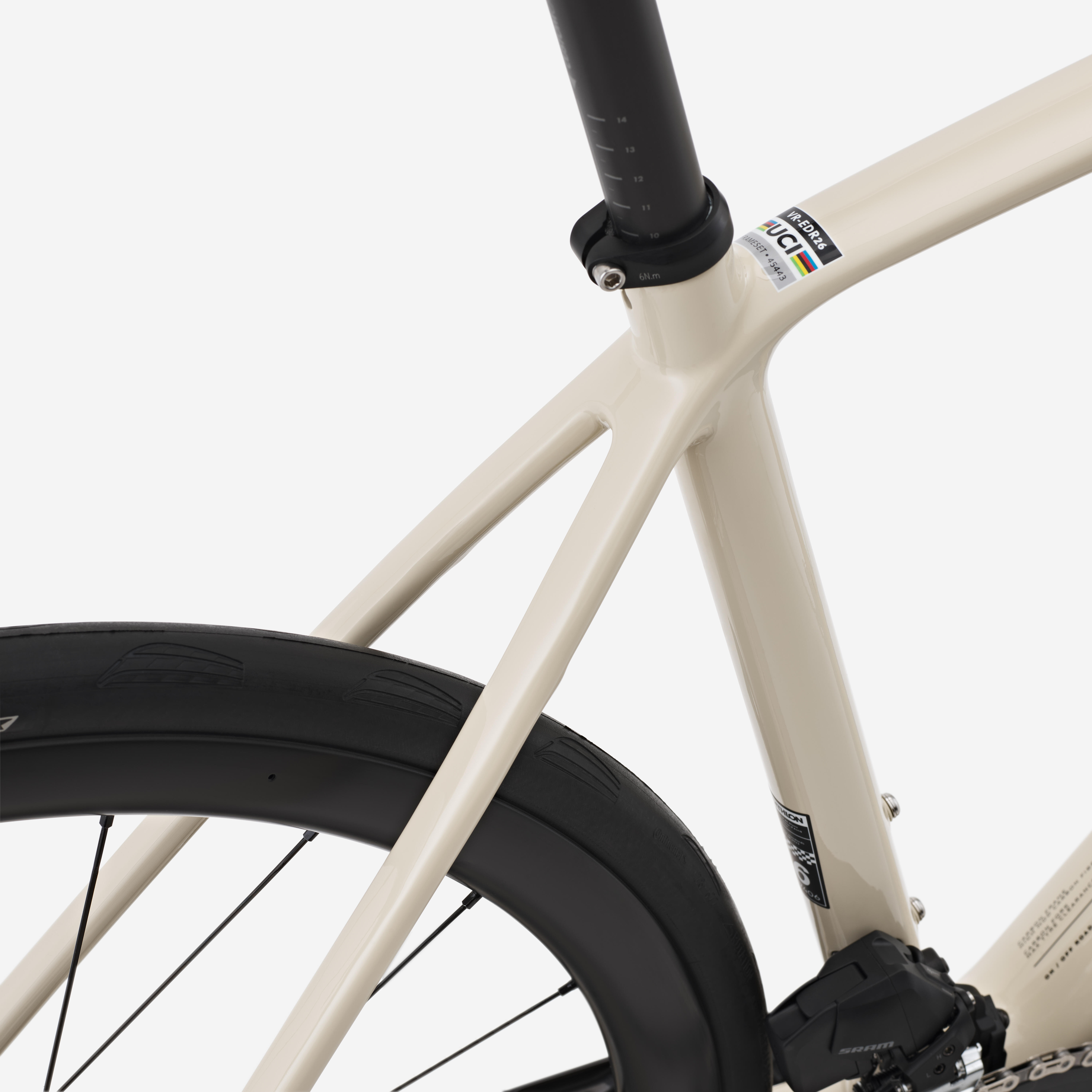VAN RYSEL Cestný bicykel EDR CF Rival AXS E1 2×12 karbón béžový L · záber 11