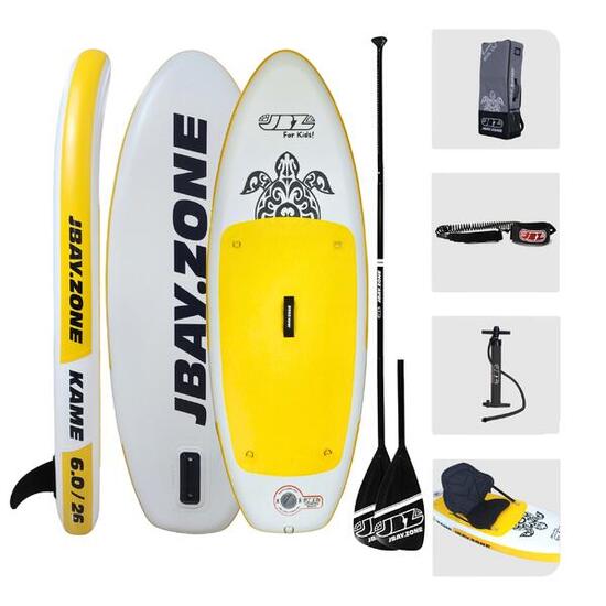 SUP gonfiabile bambini KD260 Jbay.Zone 5'9" giallo