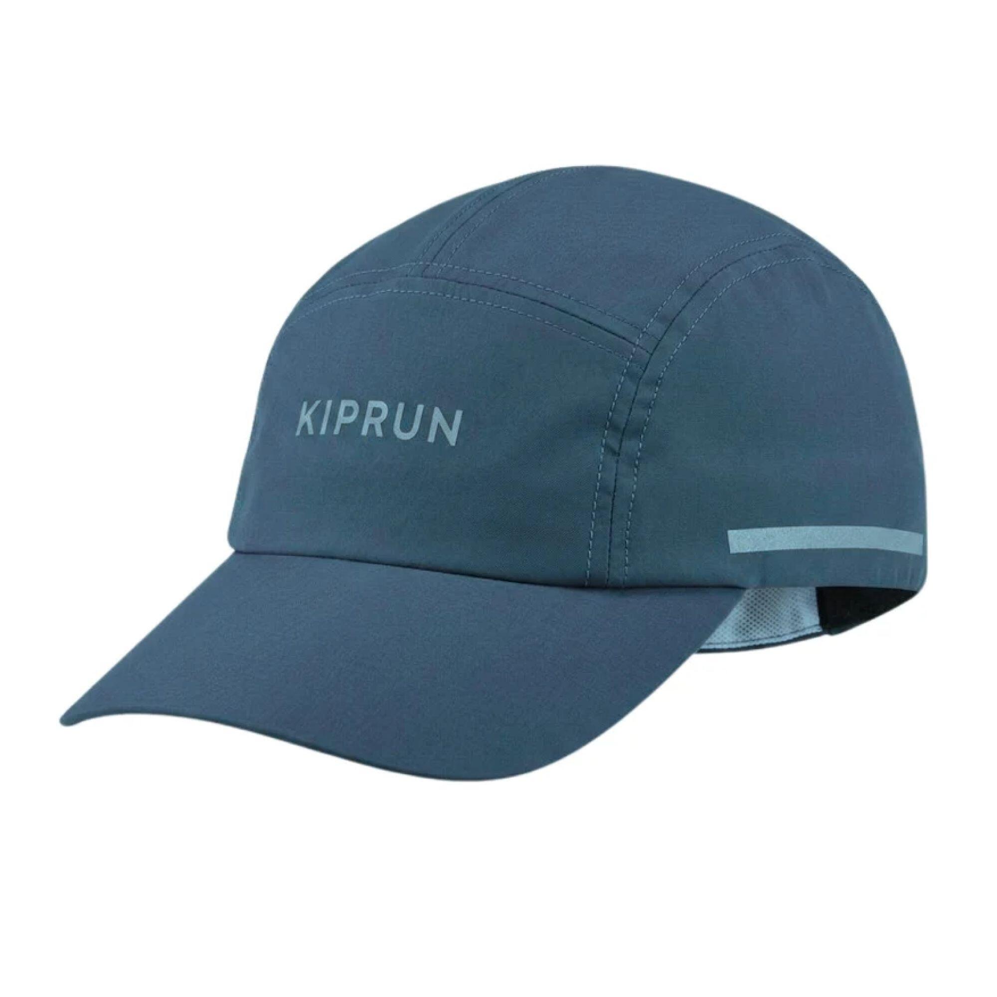 Adult Running Cap - KIPRUN Water Repellent 5 Panels - Petrol blue