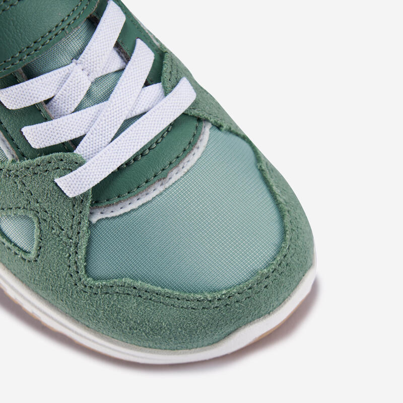 Încălțăminte Barefoot din piele, respirabilă, Stepper Leather verde, Copii
