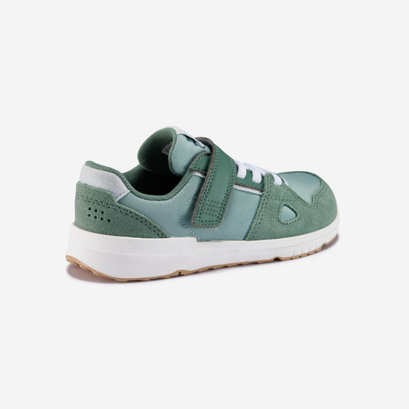 Încălțăminte Barefoot din piele, respirabilă, Stepper Leather verde, Copii
