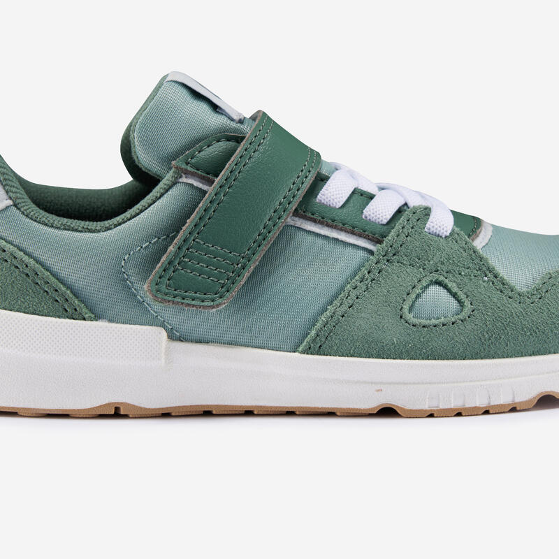 Încălțăminte Barefoot din piele, respirabilă, Stepper Leather verde, Copii