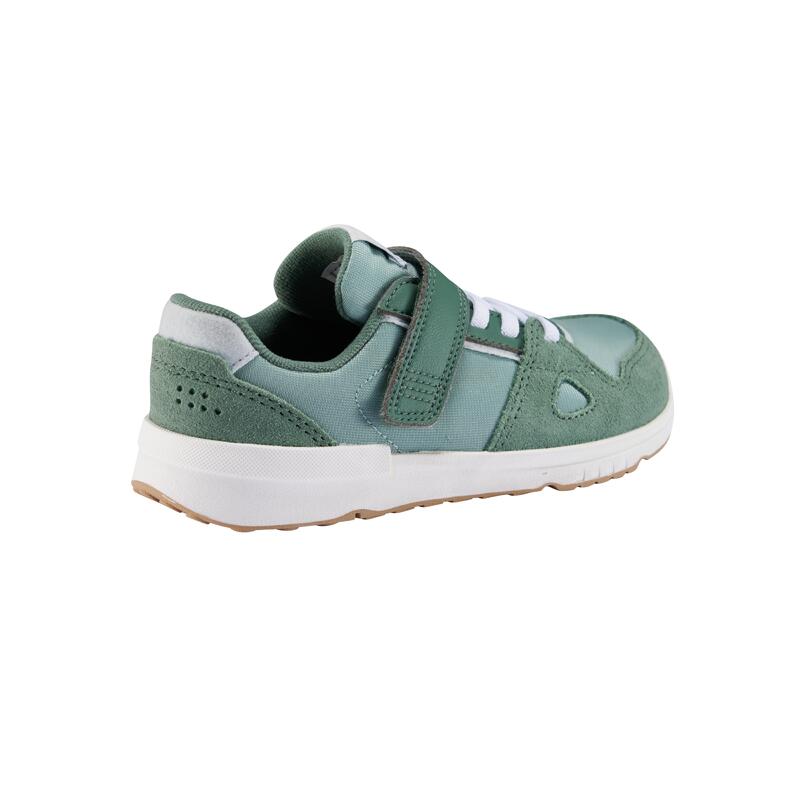 Încălțăminte Barefoot din piele, respirabilă, Stepper Leather verde, Copii