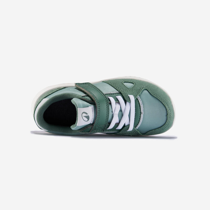 Încălțăminte Barefoot din piele, respirabilă, Stepper Leather verde, Copii