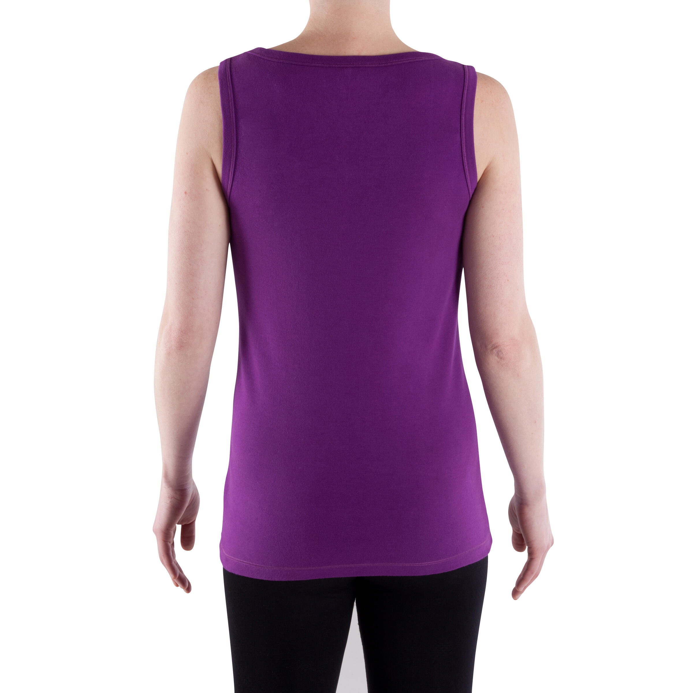 Women's organic cotton gentle gymnastics, yoga tank top - purple 4/6