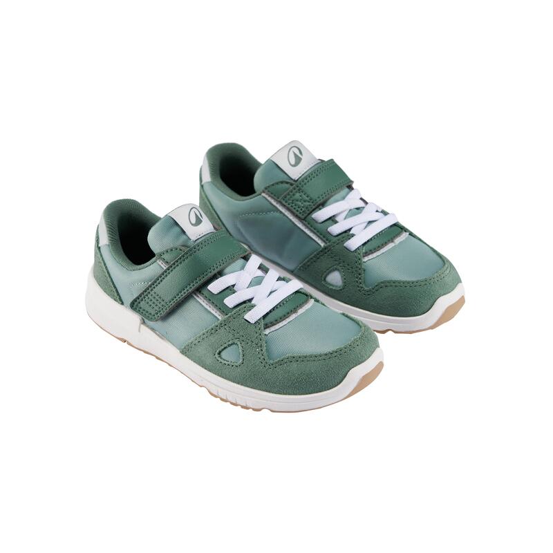 Încălțăminte Barefoot din piele, respirabilă, Stepper Leather verde, Copii