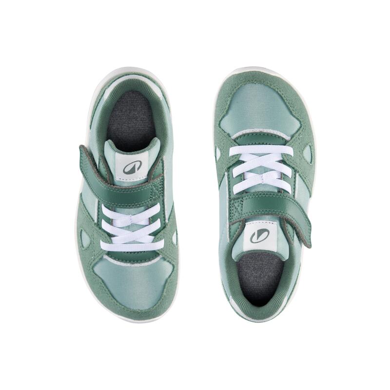 Încălțăminte Barefoot din piele, respirabilă, Stepper Leather verde, Copii
