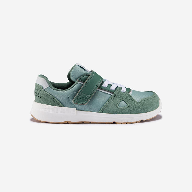 Încălțăminte Barefoot din piele, respirabilă, Stepper Leather verde, Copii
