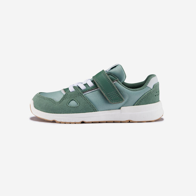 Încălțăminte Barefoot din piele, respirabilă, Stepper Leather verde, Copii