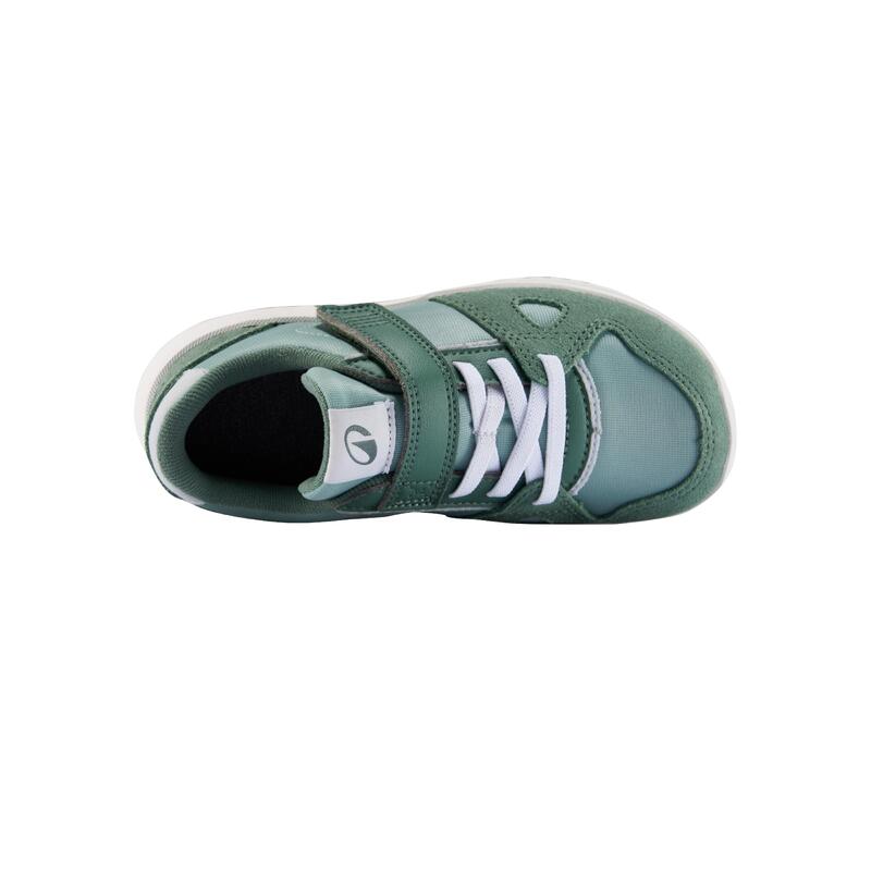 Încălțăminte Barefoot din piele, respirabilă, Stepper Leather verde, Copii