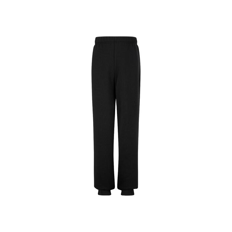 Pantalon de jogging călduros din fleece, negru, copii