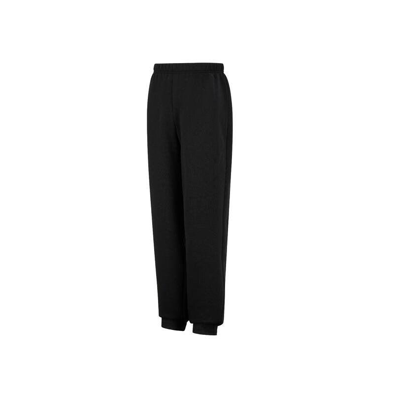 Pantalon de jogging călduros din fleece, negru, copii
