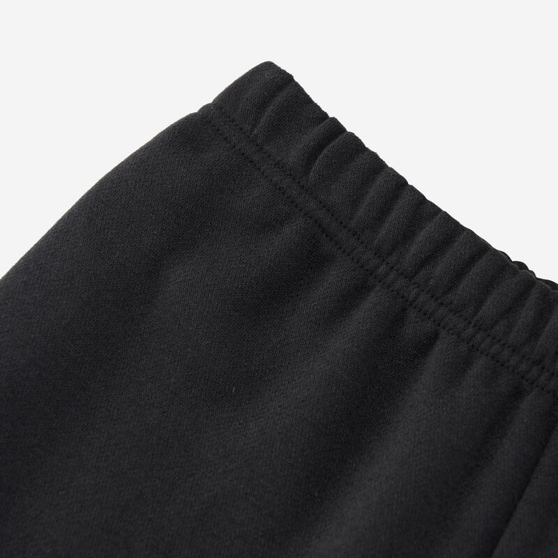 Pantalon de jogging călduros din fleece, negru, copii