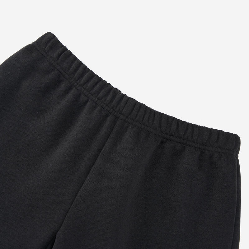Pantalon de jogging călduros din fleece, negru, copii