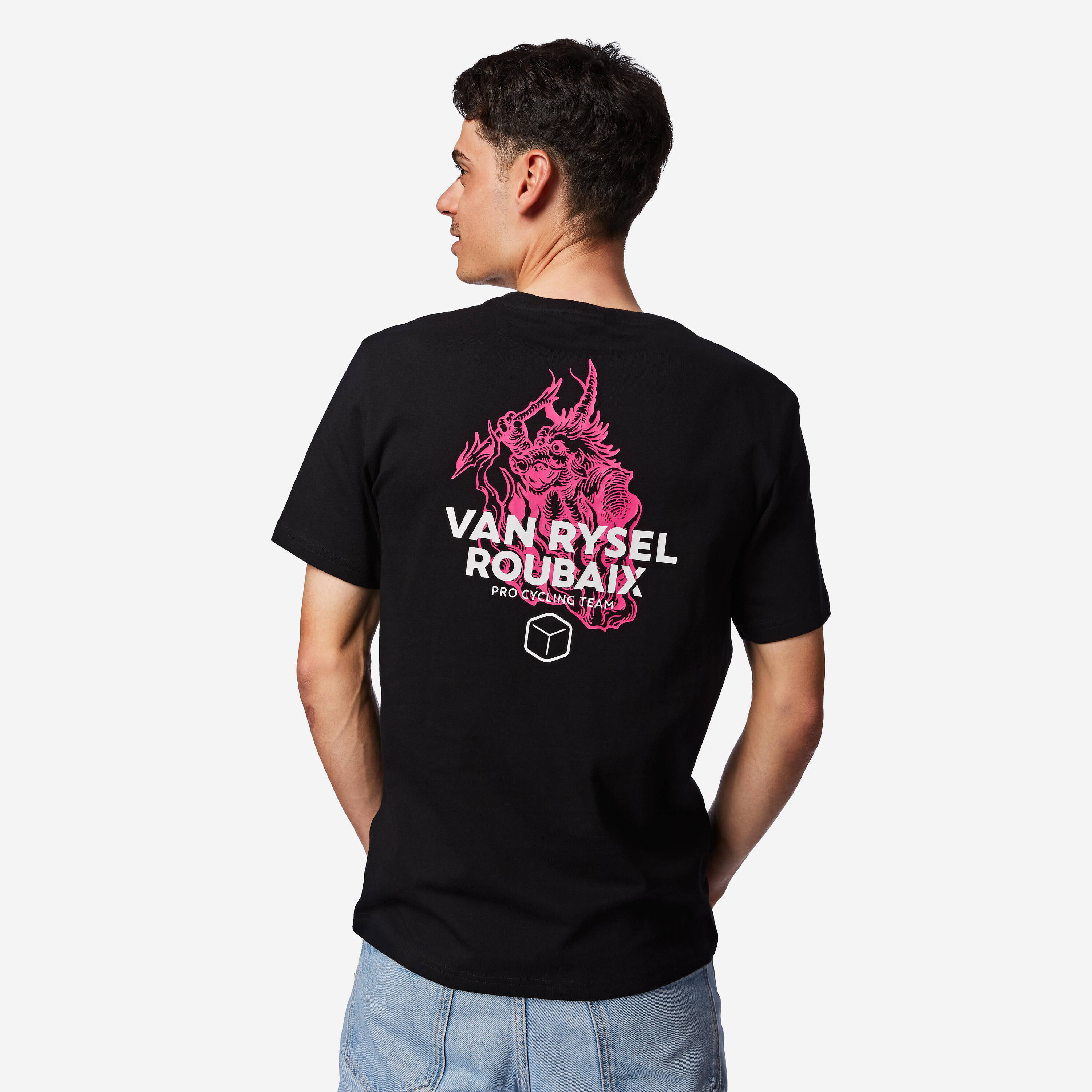 T-shirt coton lifestyle, VAN RYSEL ROUBAIX noir -  4