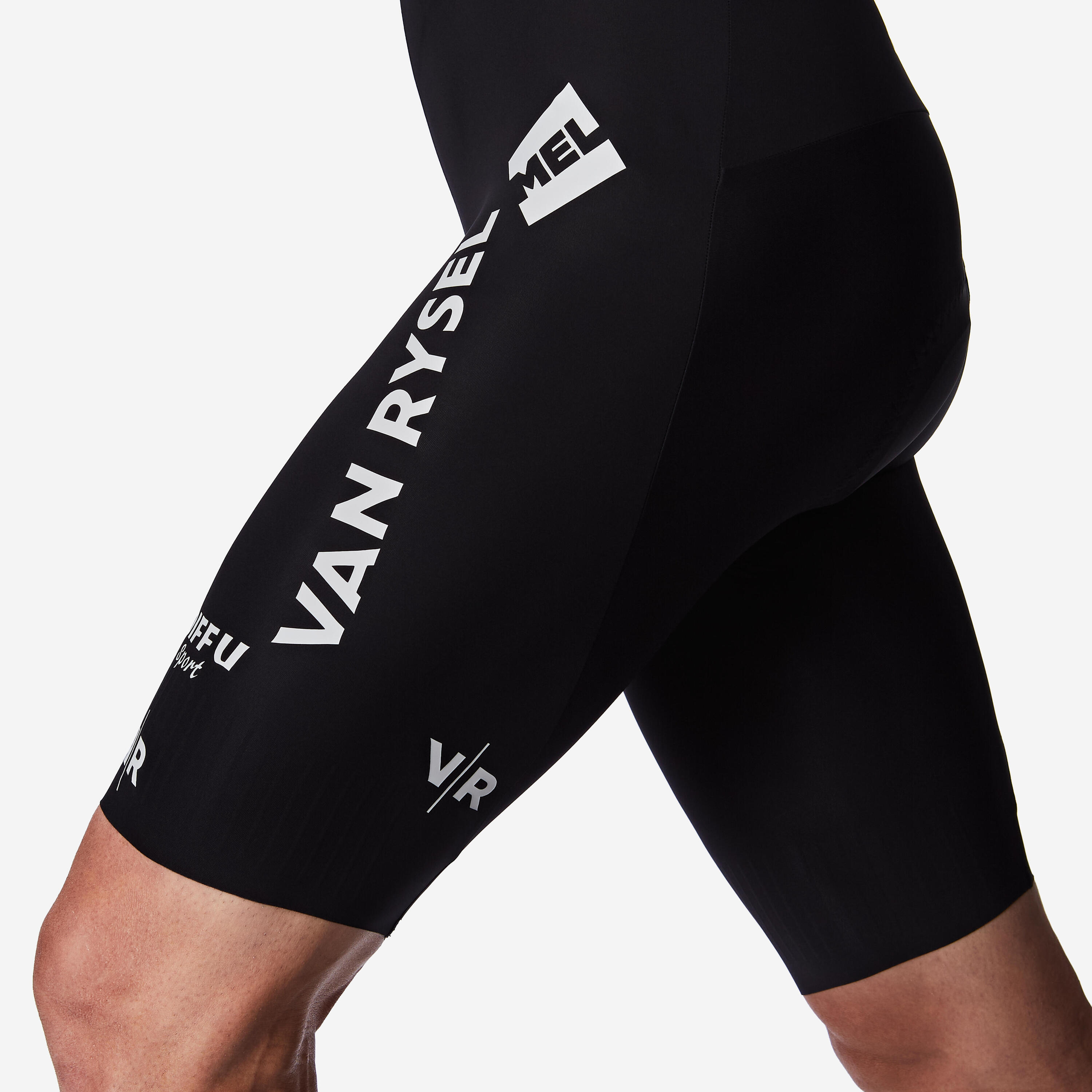 Rennradhose unisex kurz mit Trägern „RCR-R 5“ Van Rysel Roubaix Replica