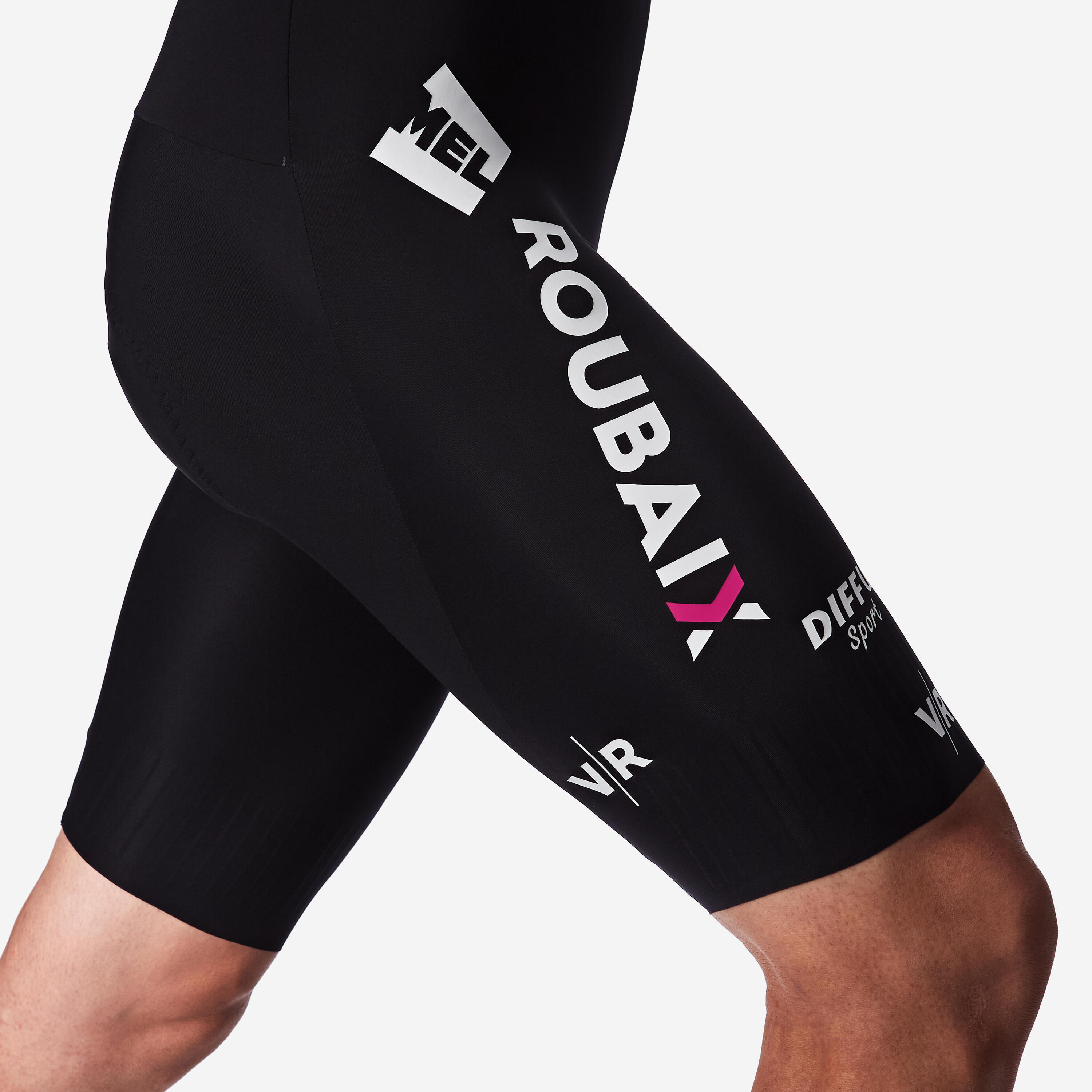 Rennradhose unisex kurz mit Trägern „RCR-R 5“ Van Rysel Roubaix Replica