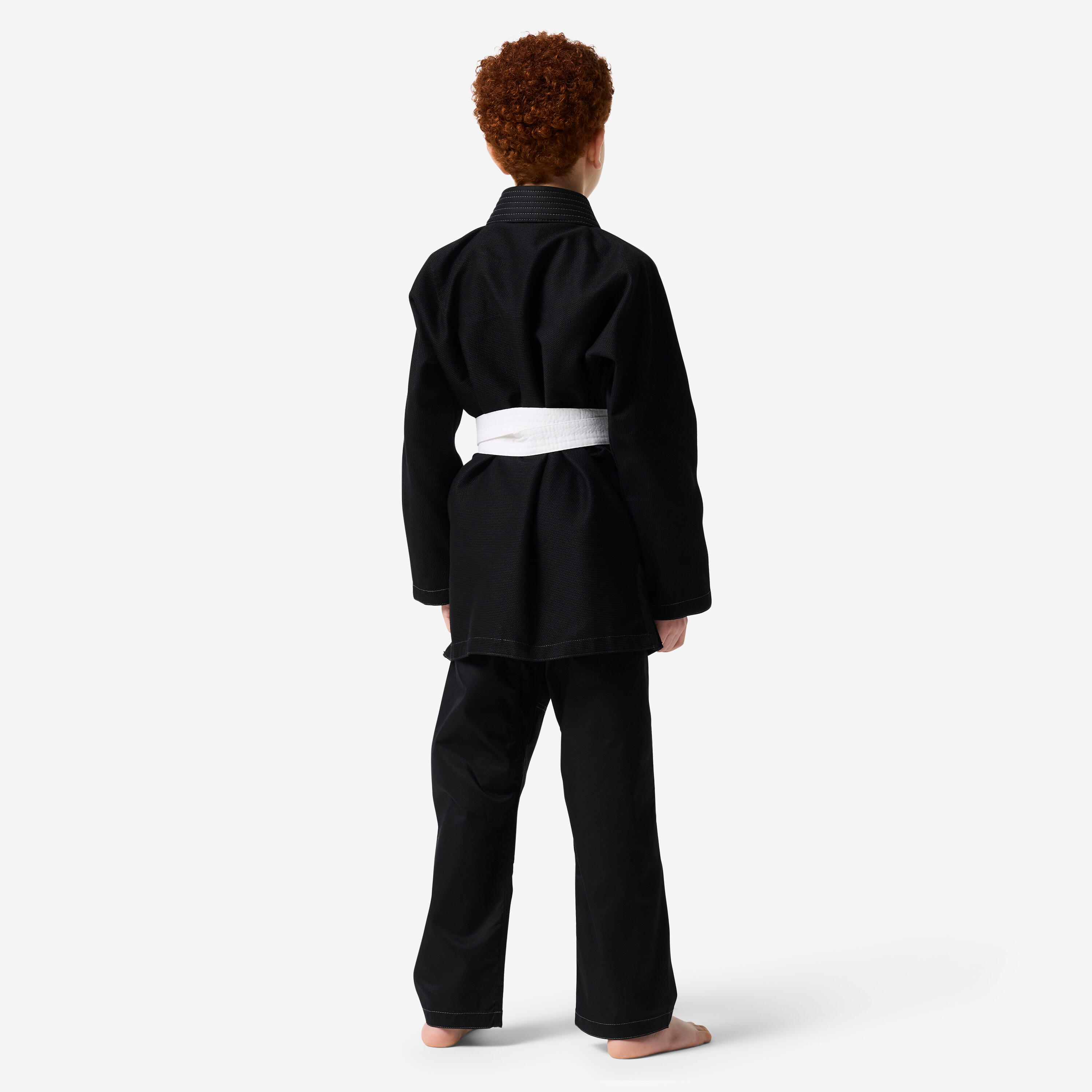 Kimono bambino BJJ resistente 350 g/m² nero 4/6