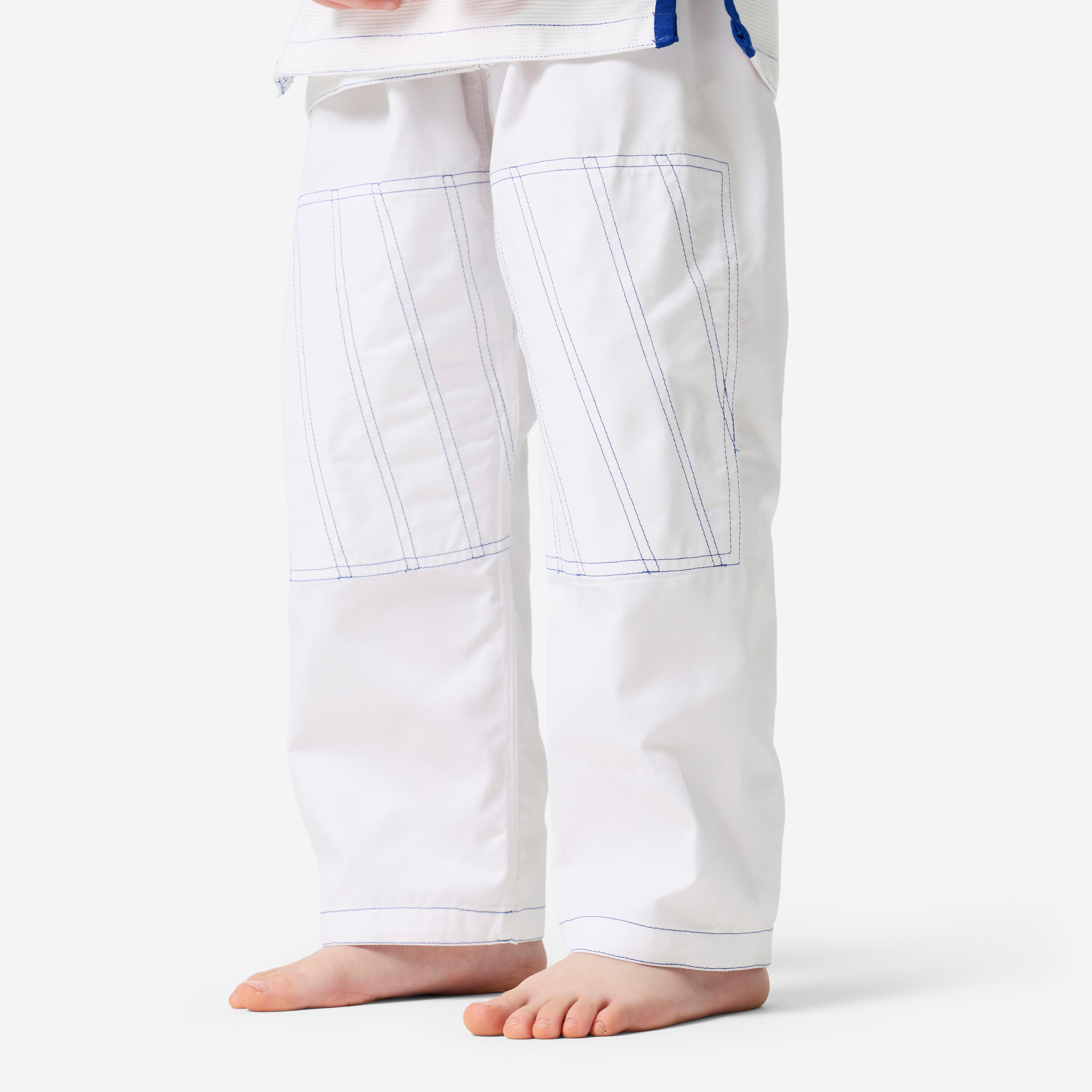 Kimono bambino BJJ resistente 350 g/m² bianco 5/5