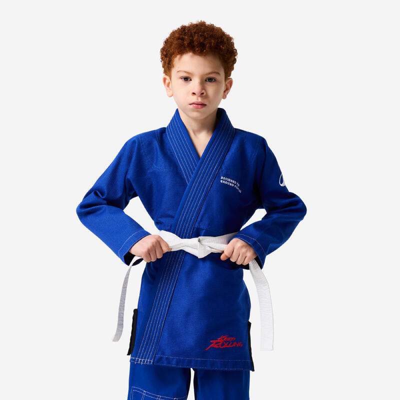 Kimono de JJB rezistent 350 g/m² albastru, copii