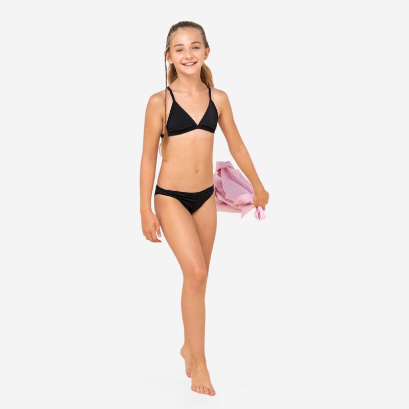 Çocuk V Kesim Yaka Bikini Takımı - Siyah - Tamara 100