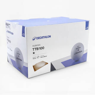 Table Tennis Balls TTB100 1x40 Plus 72 Pack White
