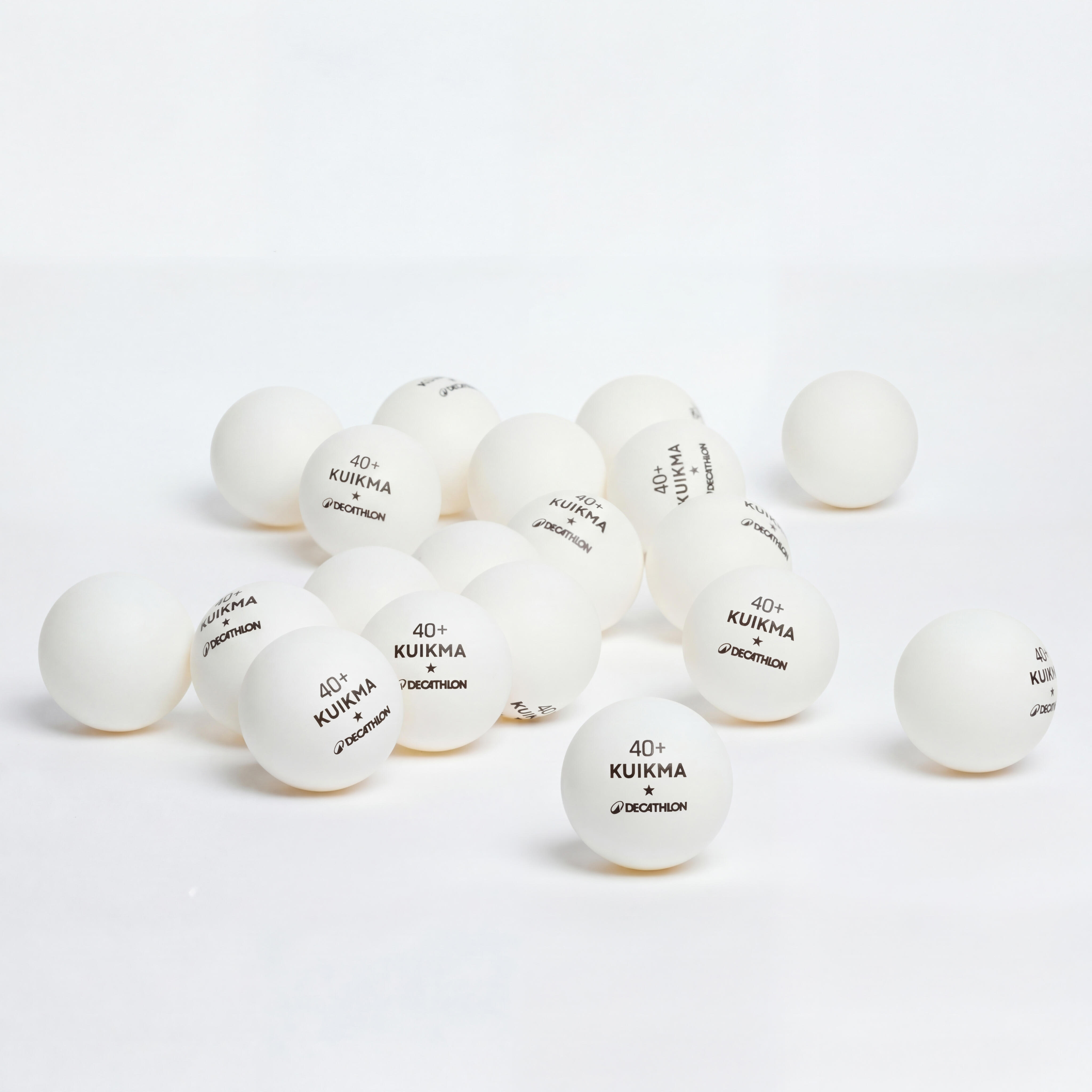 Table Tennis Balls x72 1* 40+ - TTB 100 White - PONGORI