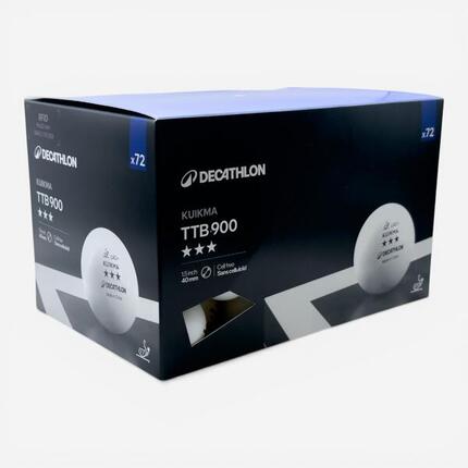 BALLES DE TENNIS DE TABLE TTB 900 40+ 3* C ITTF X72 BLANCHES