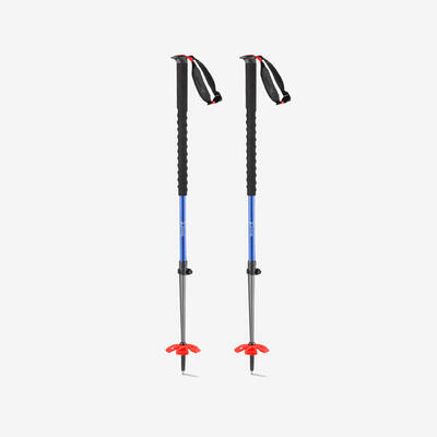 Skistokken vario 2 safety telescopisch freeride wandelen blauw