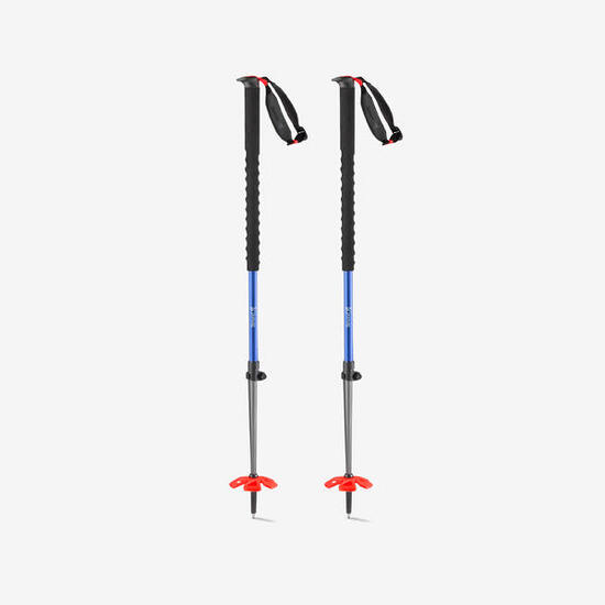Telescopische skistokken voor toerskiën en freeride Vario 2 Safety blauw