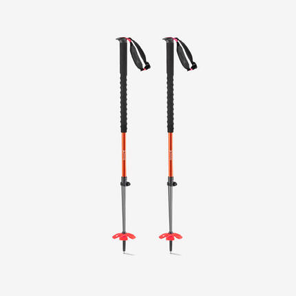 Telescopische skistokken voor toerskiën en freeride Vario 2 Safety oranje
