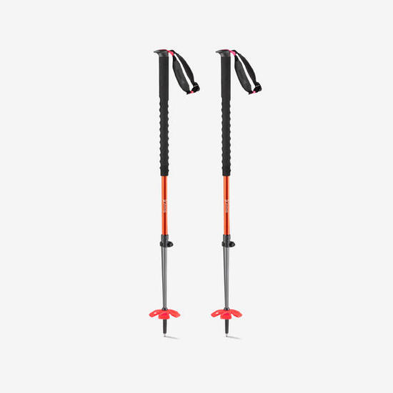 Telescopische skistokken voor toerskiën en freeride Vario 2 Safety oranje