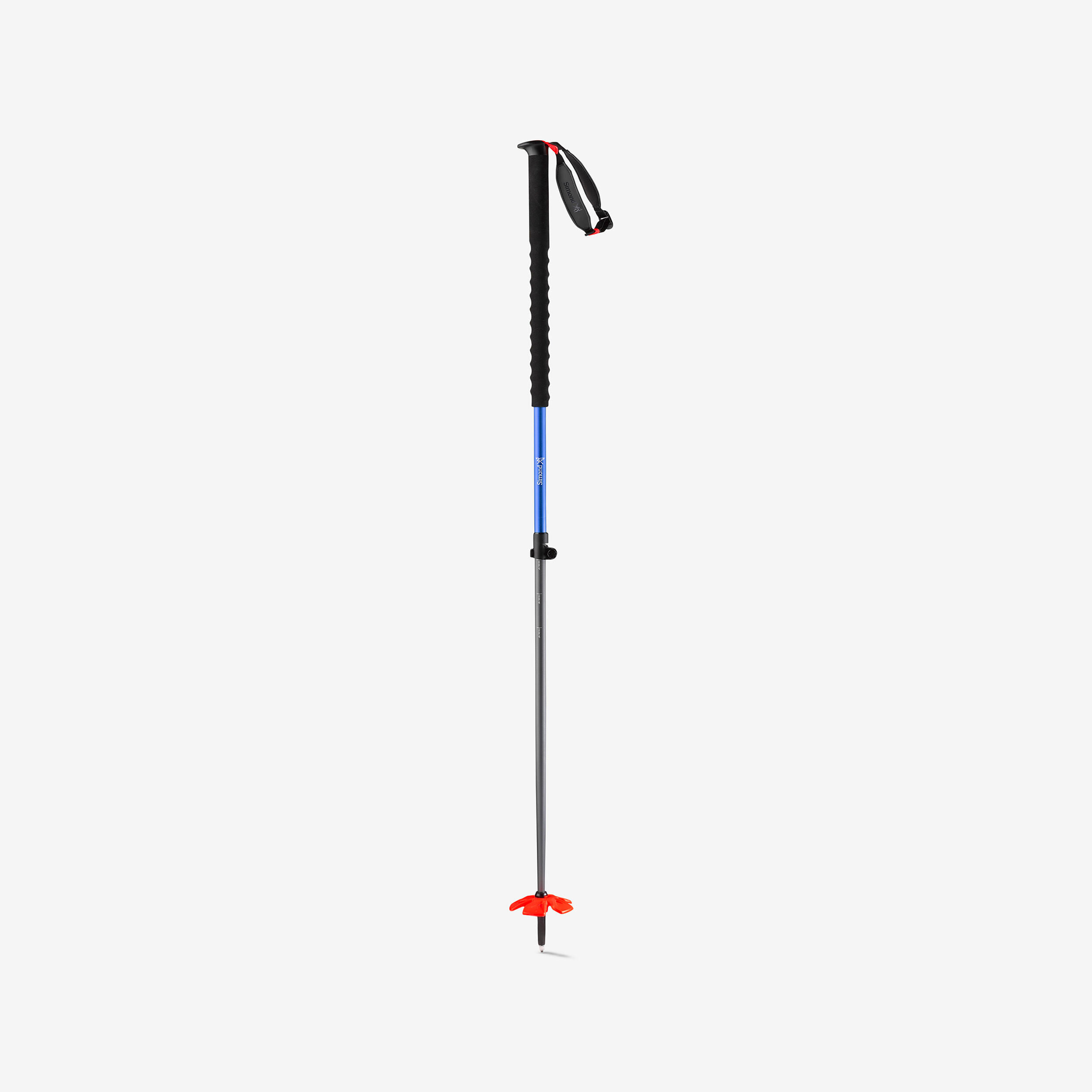 Bastones esquí de travesía y freeride telescópicos, SIMOND VARIO 2 Safety azul  2/5