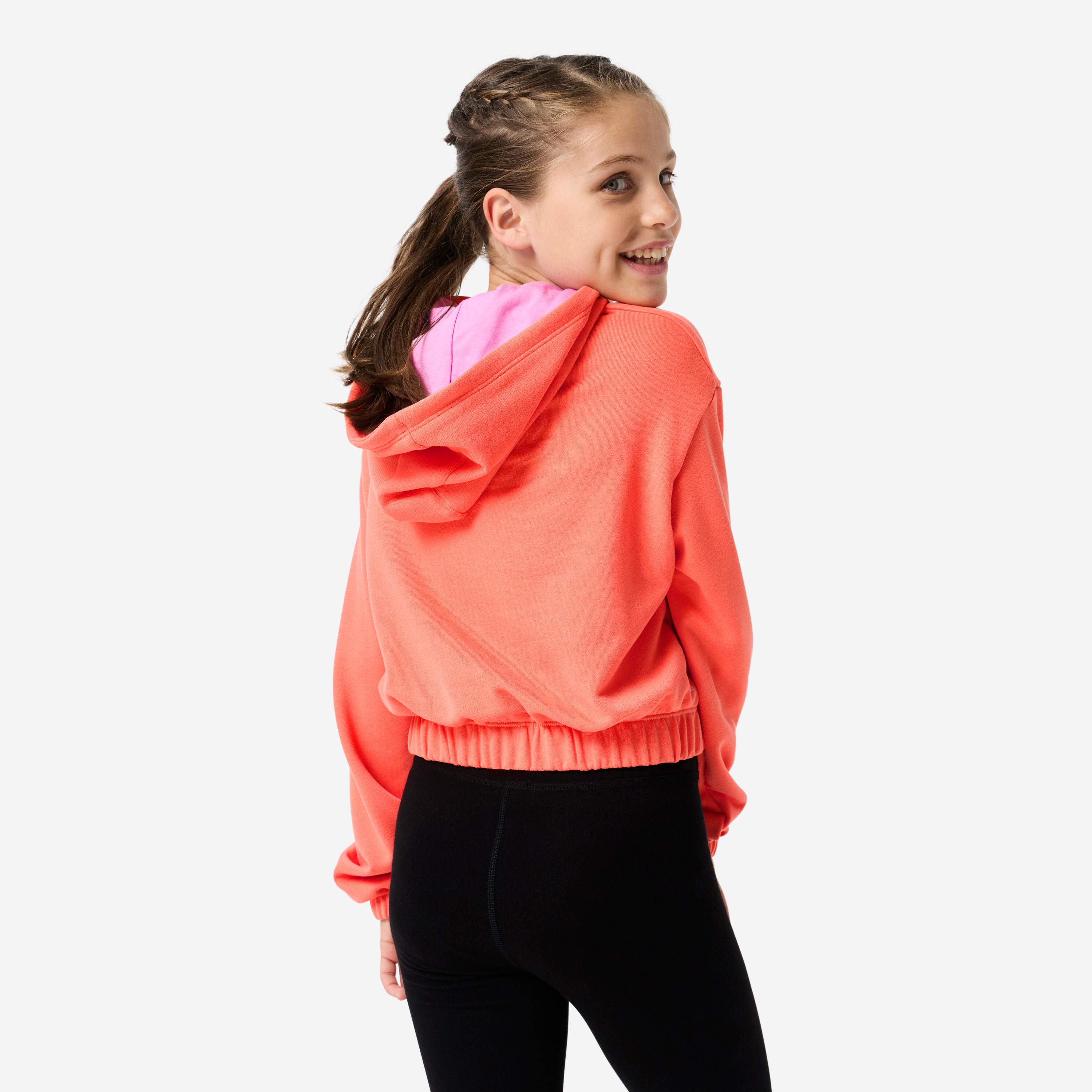 Hoodie voor moderne dans voor meisjes paars 4/7