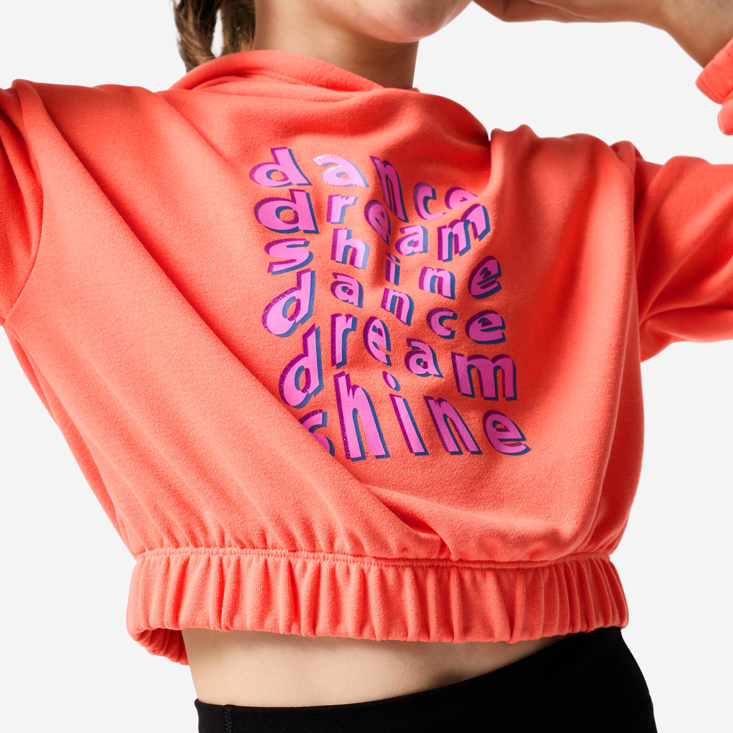 Hoodie voor moderne dans voor meisjes paars 3/7