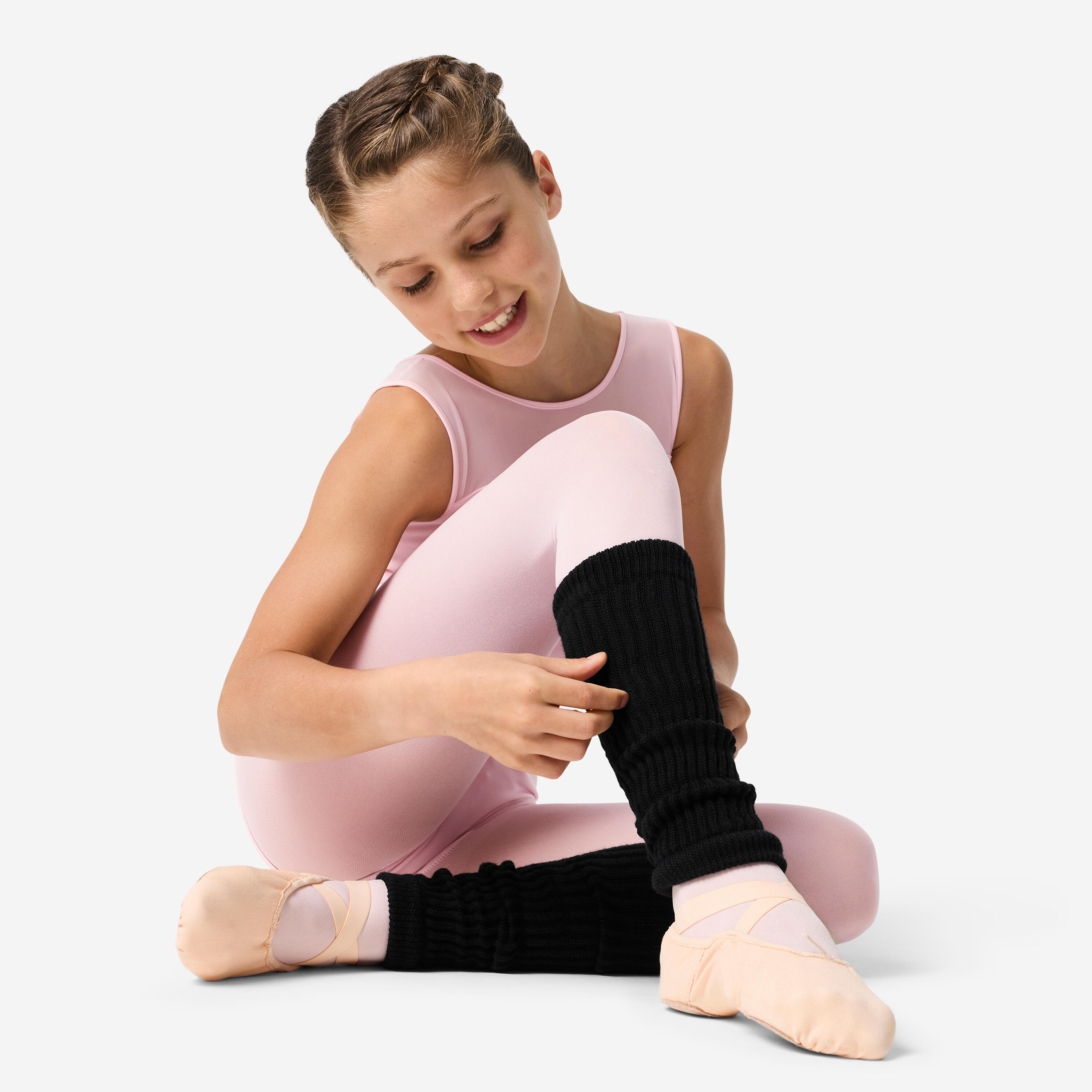 Girls' Dance Leg Warmers - Black - DOMYOS