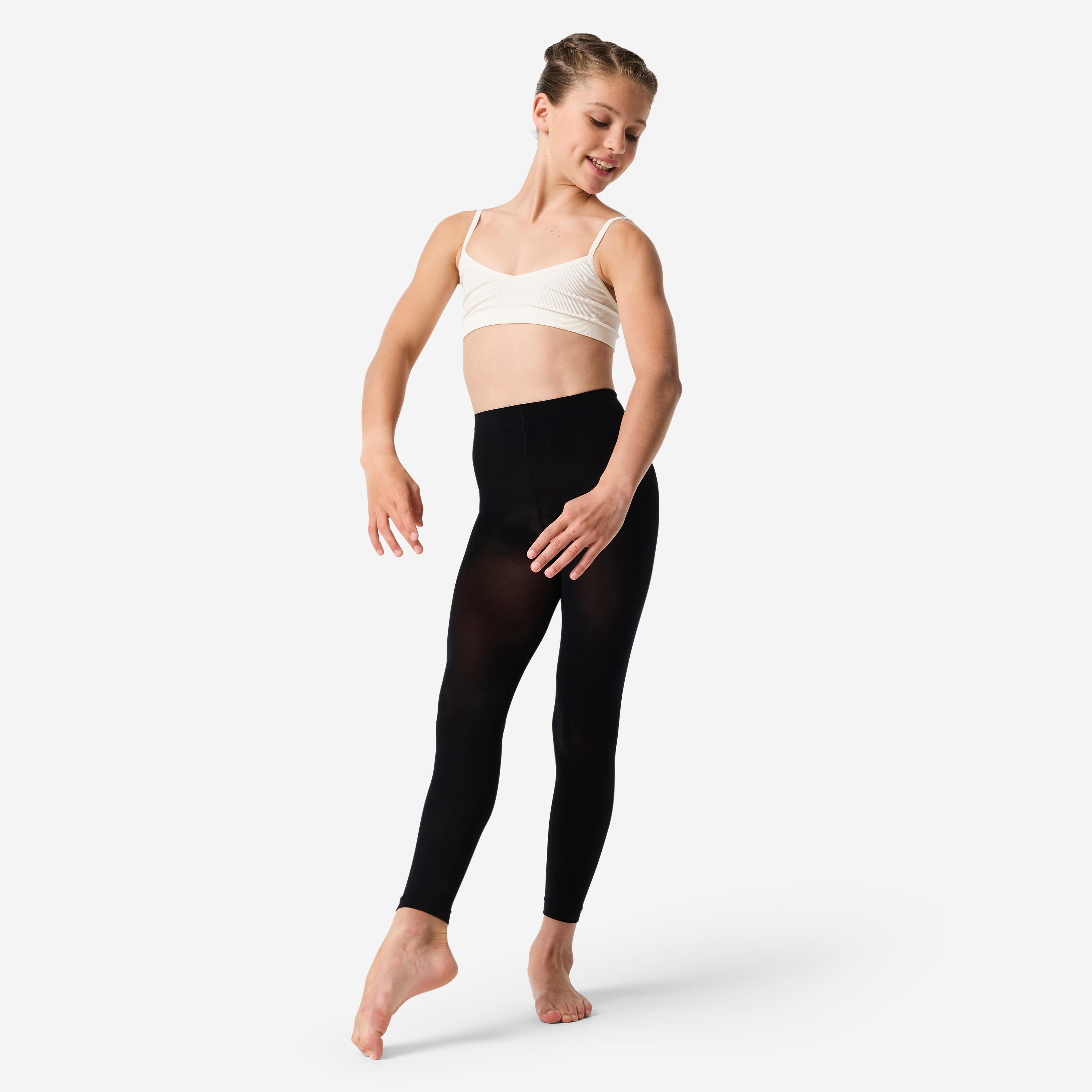 Collants de danse sans pieds enfant – noir 2/6
