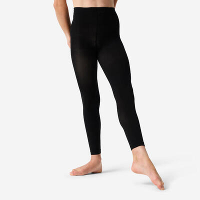 Collant danza classica bambina senza piede marrone scuro