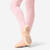Demi-pointes de danse classique bi-semelles en toile femme, saumon