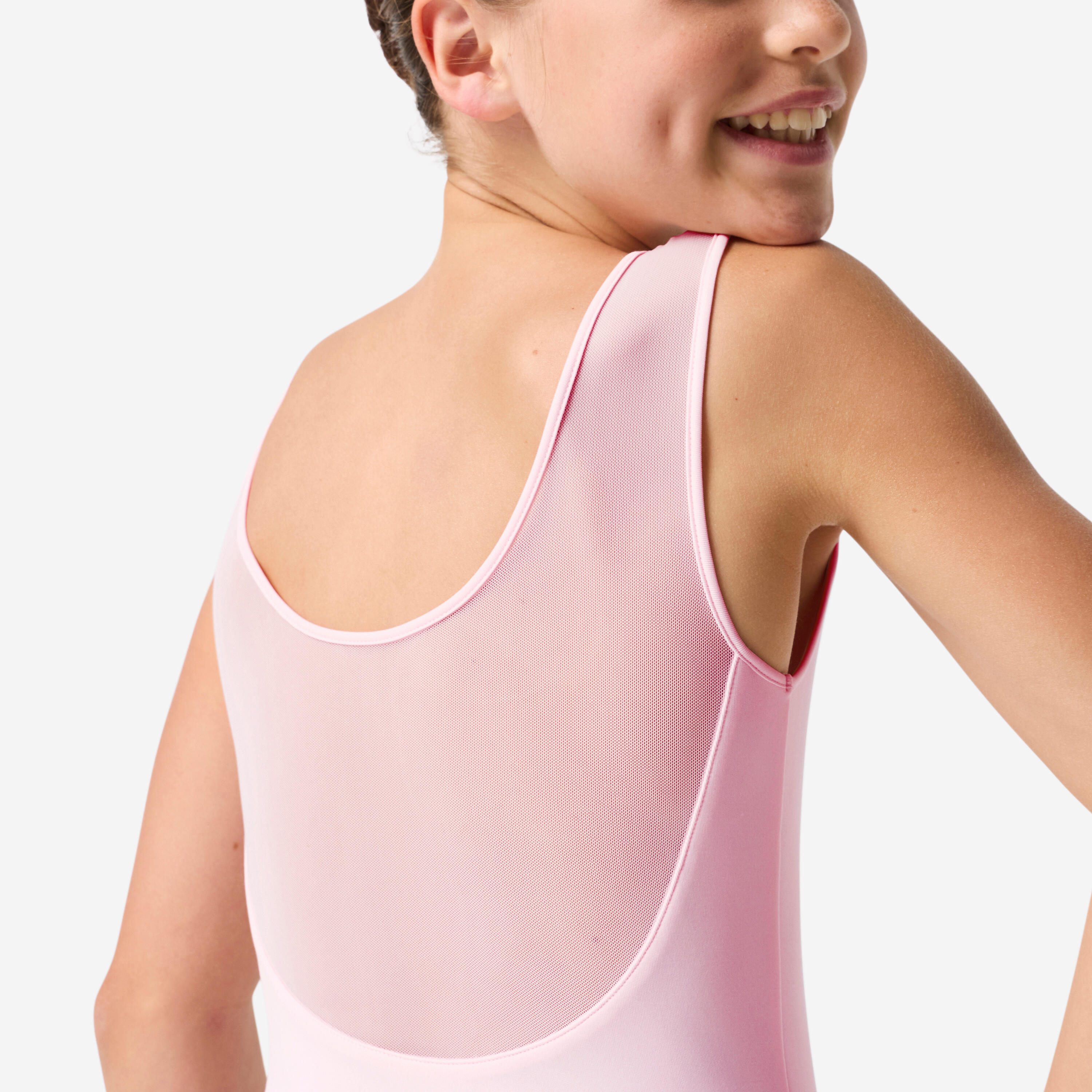 Justaucorps de danse classique en voile fille, rose bonbon 5/5