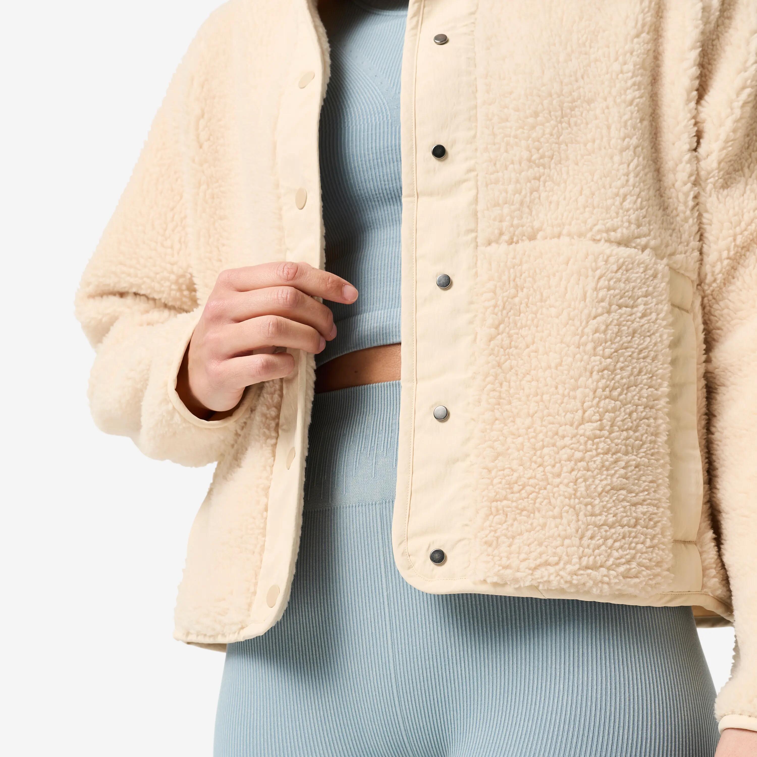 Pile sherpa donna yoga pesante beige 6/8