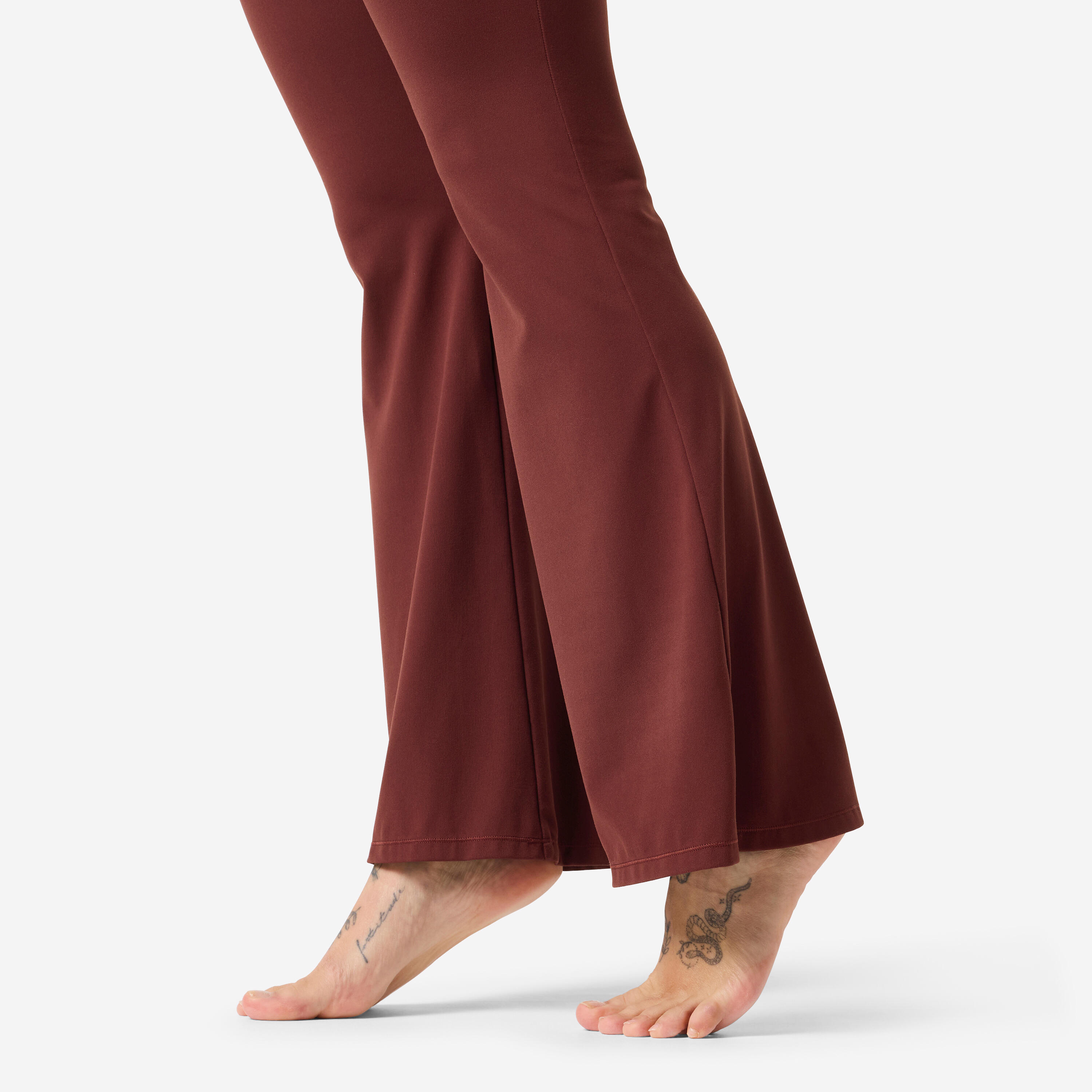 Legging de yoga/pilates flare femme, breathe bordeaux 7/7