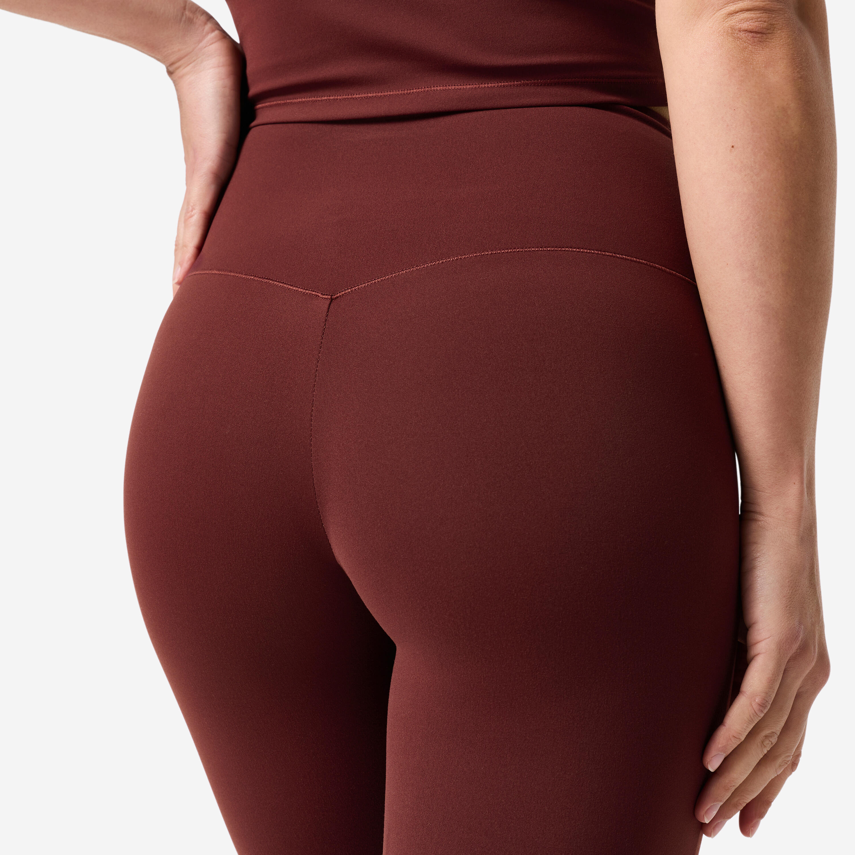 KIMJALY Rozšírené nohavice na jogu a pilates bordové 2XL (W39 L31) · záber 7