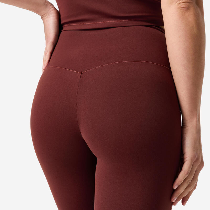 Colant de yoga/pilates evazat, Bordo, Damă