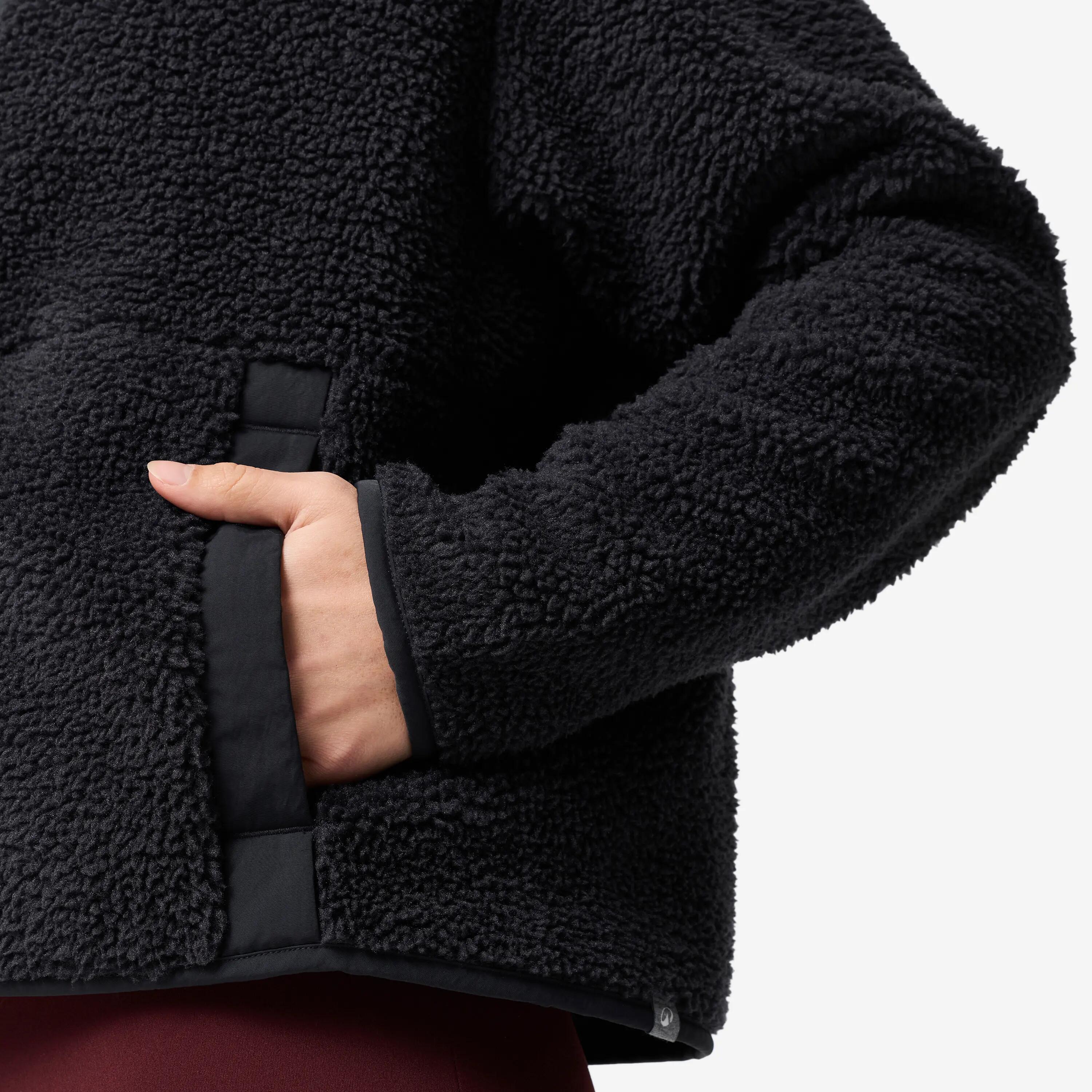 Polaire sherpa de yoga/pilates femme, noir 3/7