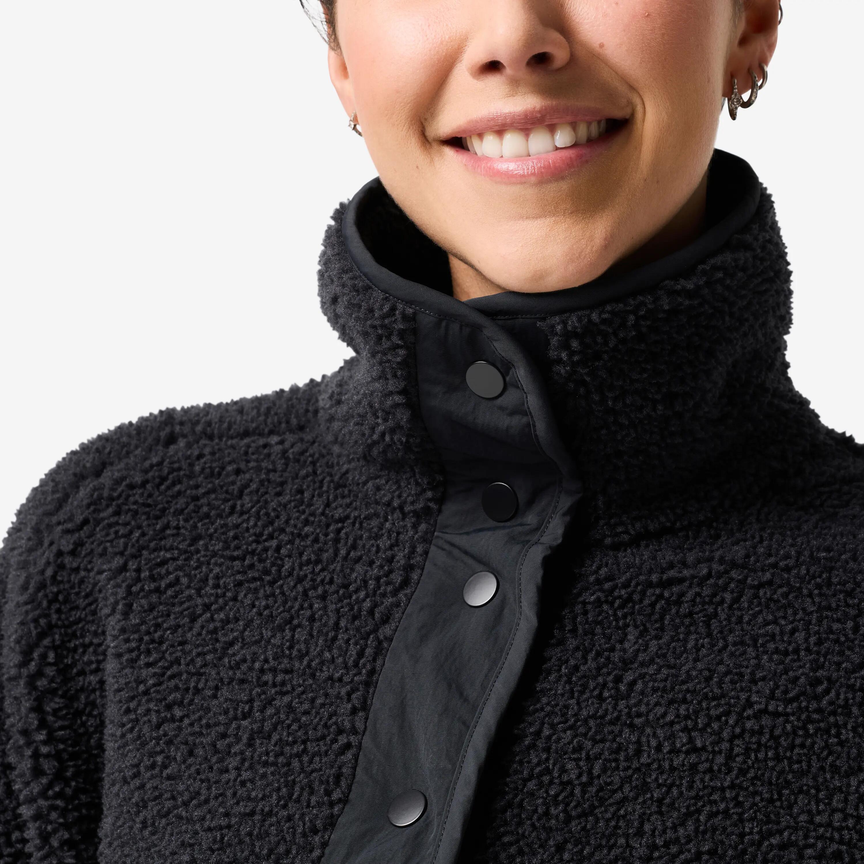 Polaire sherpa de yoga/pilates femme, noir 5/7